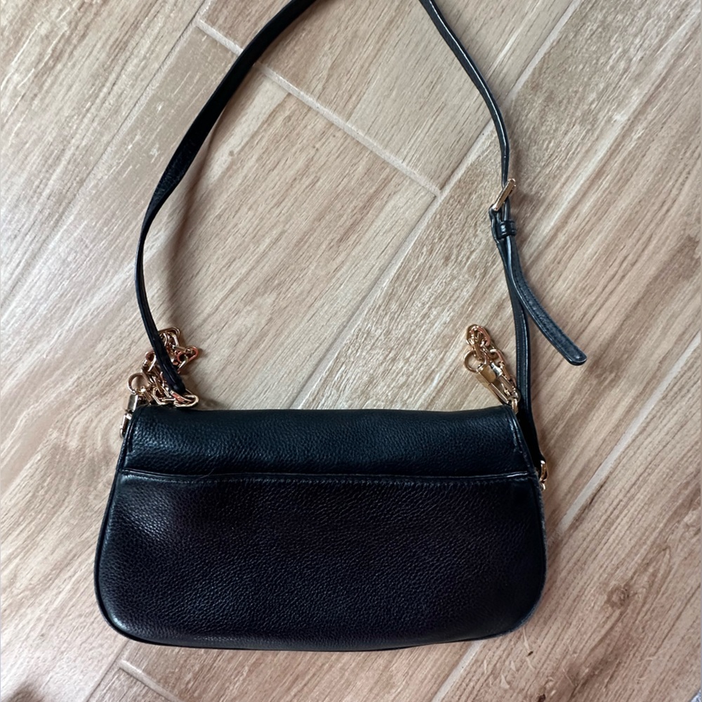Tory Burch Britten Convertible Clutch, Black/Gold - Picture 3 of 6